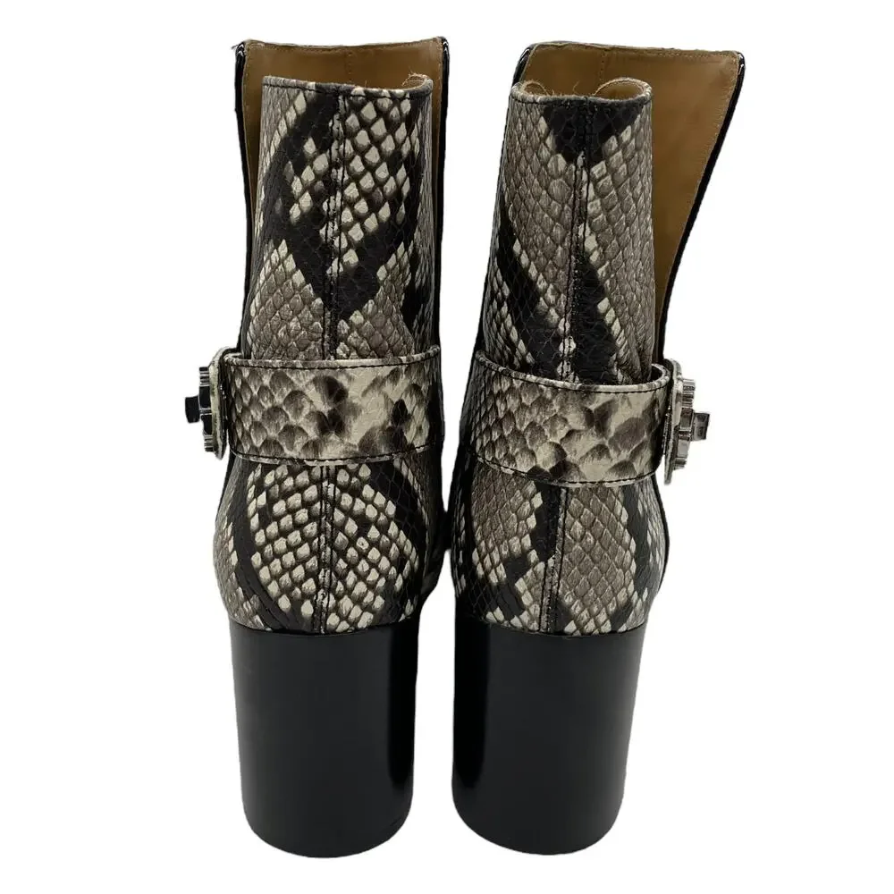 Tory Burch Kira Stamped Snake Print Leather Bootie - 8.5